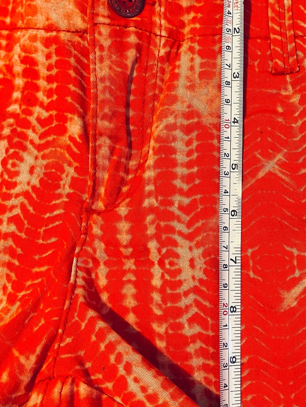Route 66 Orange Tie-Dye Women’s Cargo Shorts - Picture 9 of 11